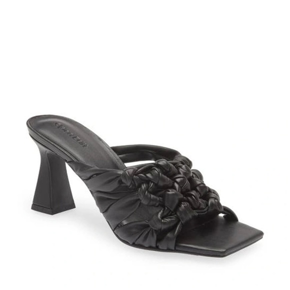 New Without Box Open Edit Quinn Braided Sandal Sz 7.5 in Black - Picture 1 of 7